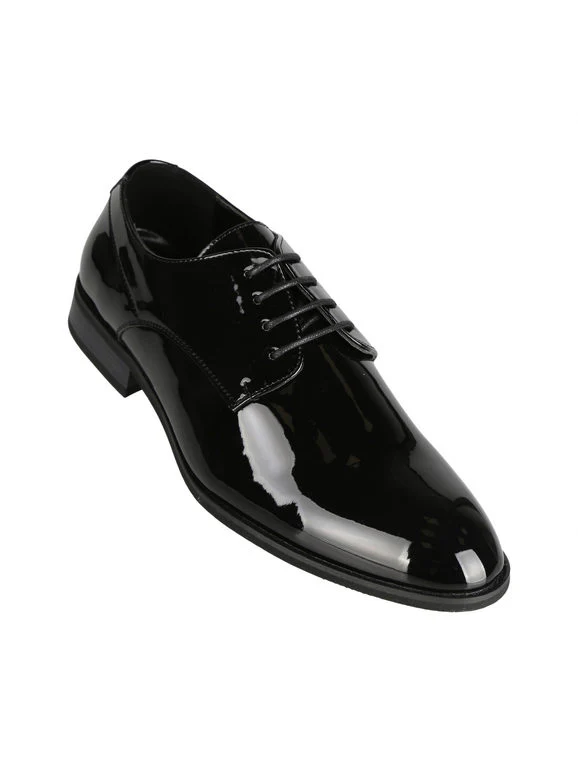 Zapato Derby de charol negro para hombre