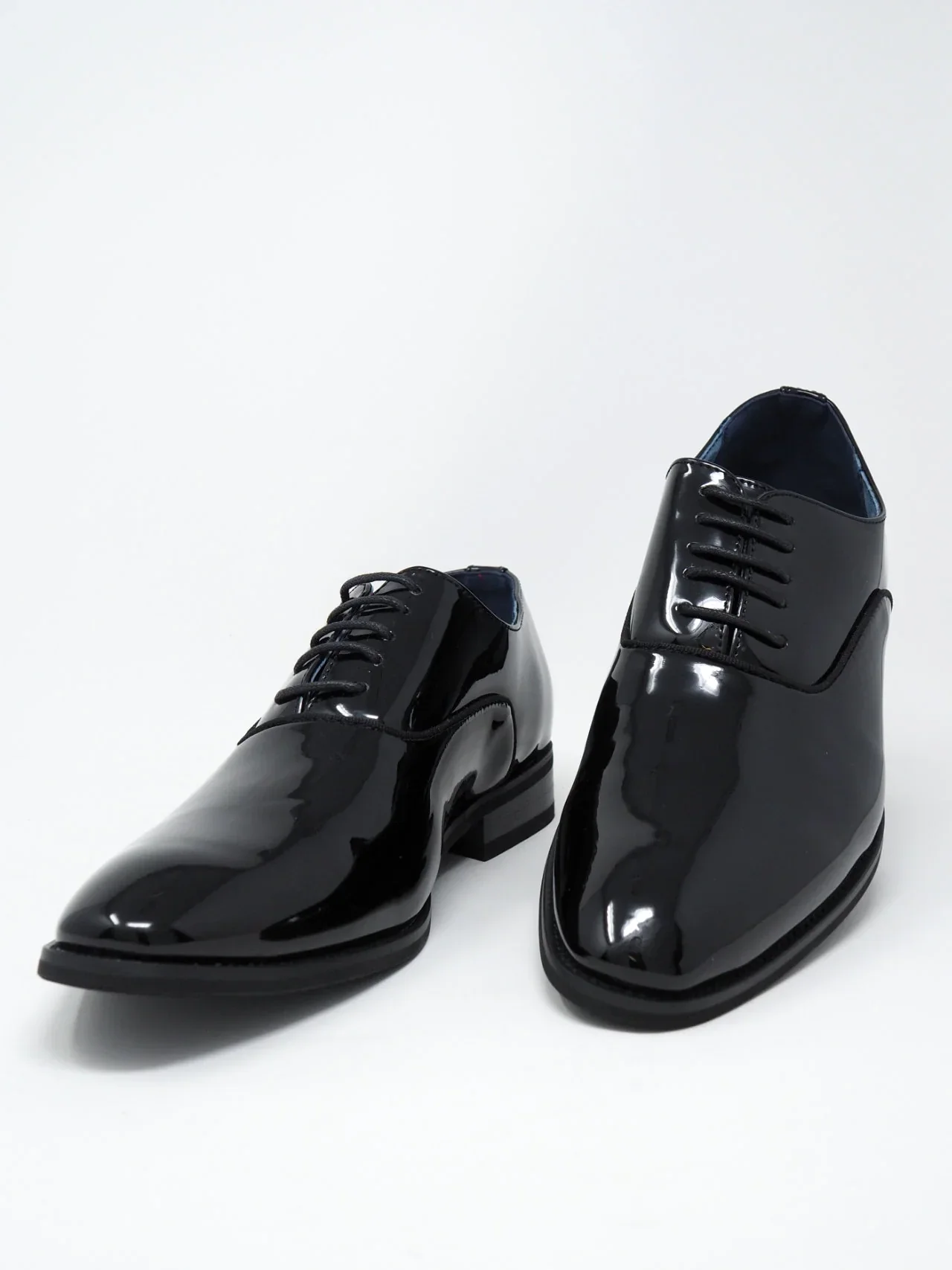 Black Oxford Shoes for Men Zapatos Oxford de charol negro para hombre